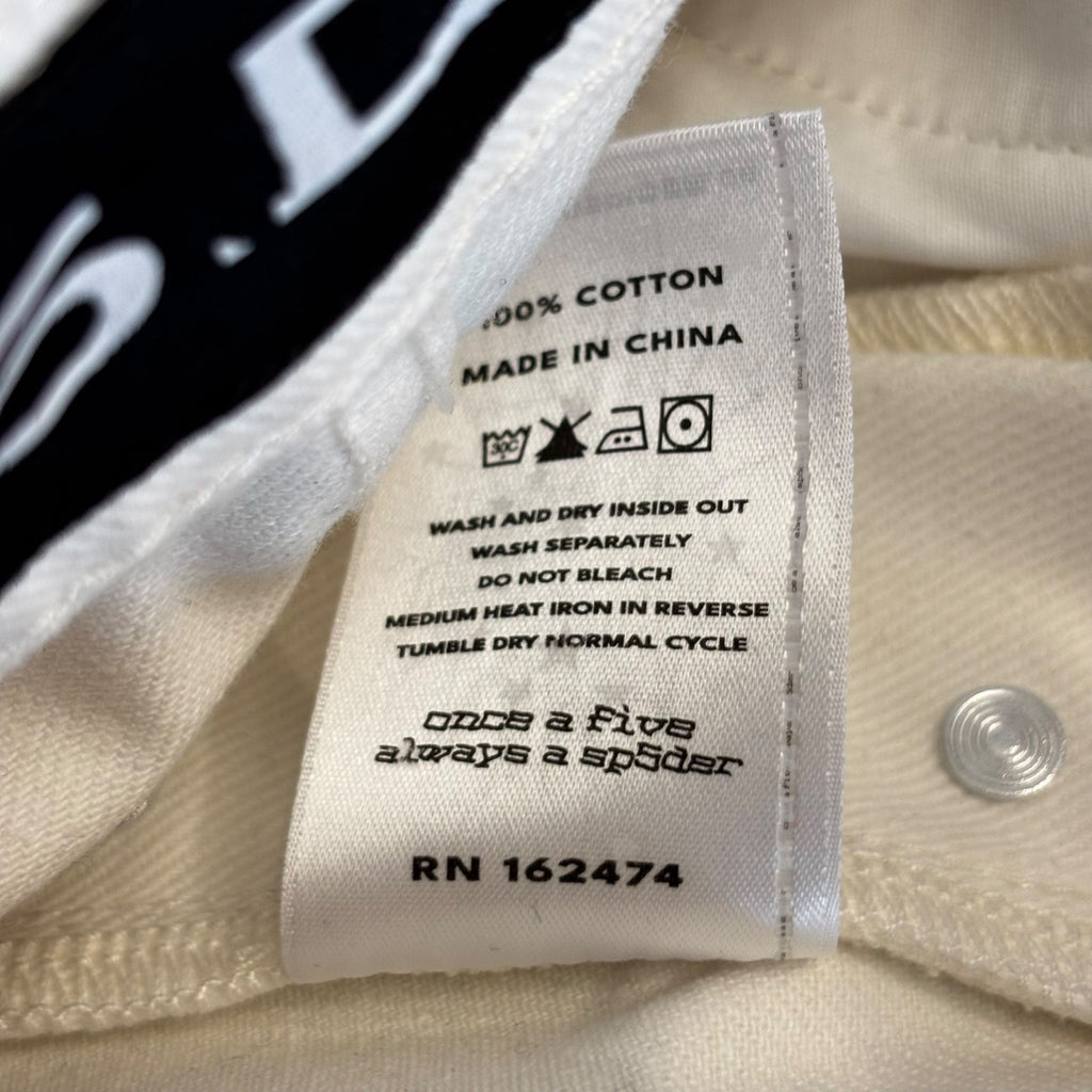 Sp5der V3 Logo Denim Short White