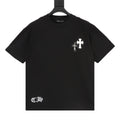 Chrome Hearts 26SS Metal-Embellished Leather-Label Cross Embroidered T-Shirt