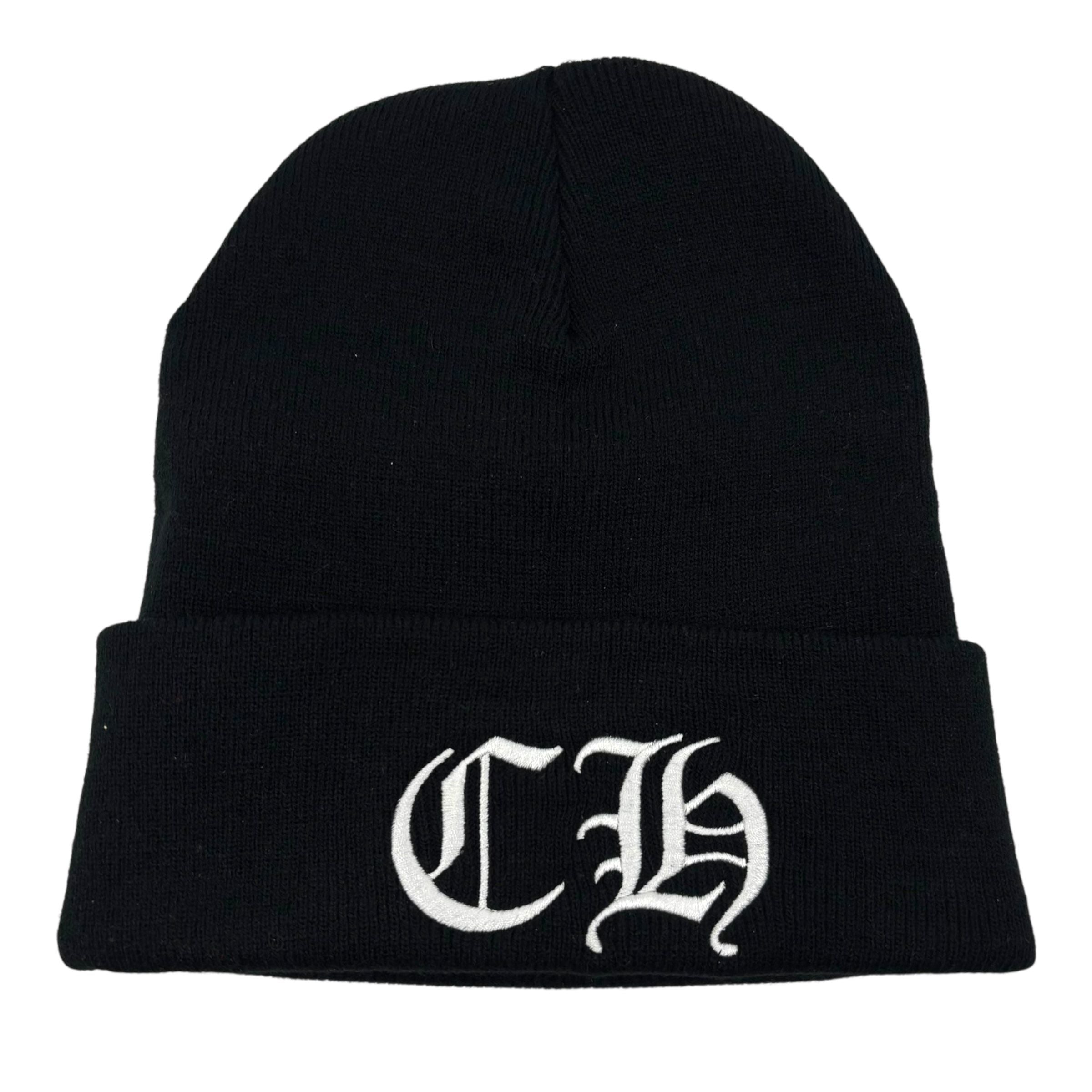 Chrome Hearts Embroidered CH Logo Beanie Black
