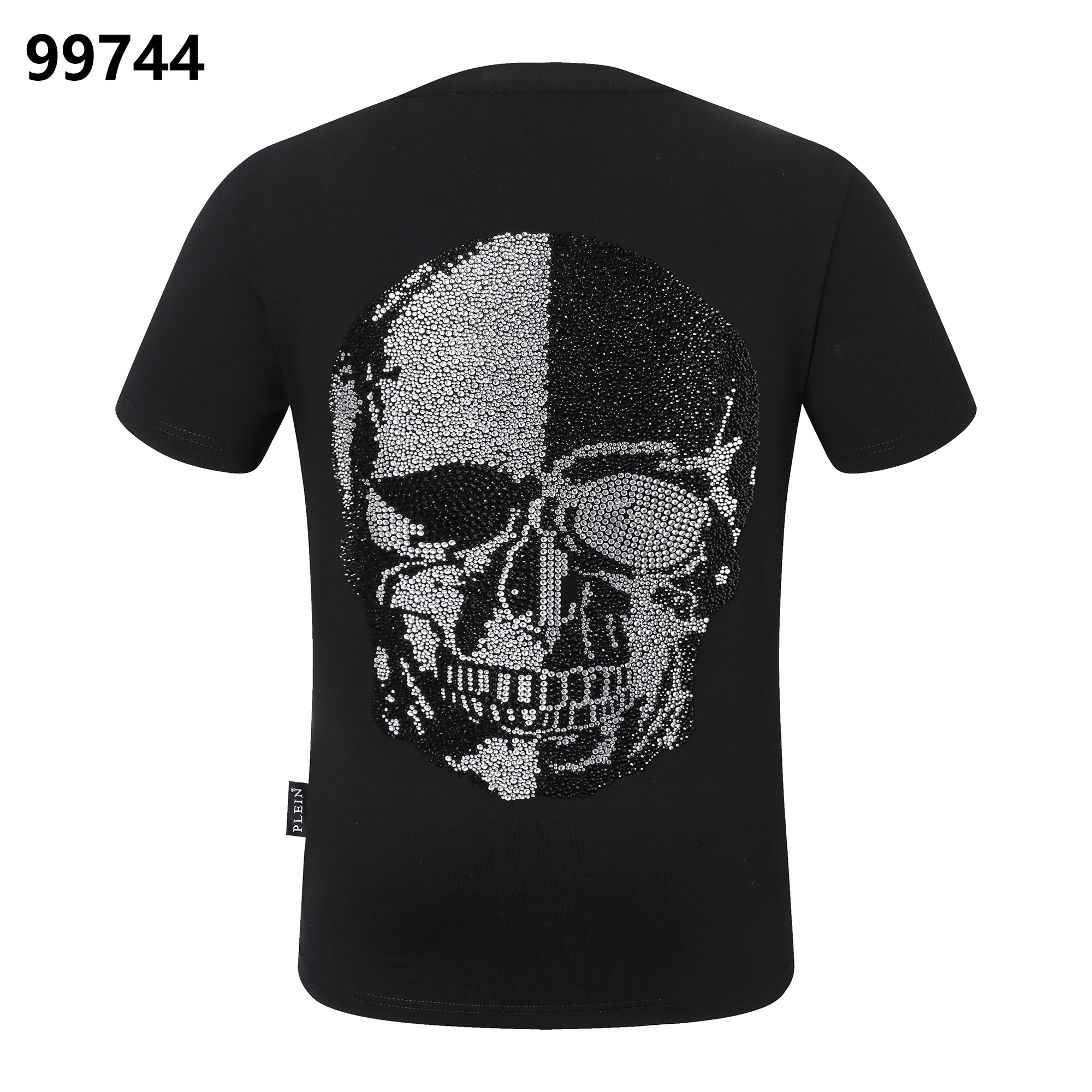 PHILIPP PLEIN Skull-Printed Crew-Neck T-Shirt with Rhinestones