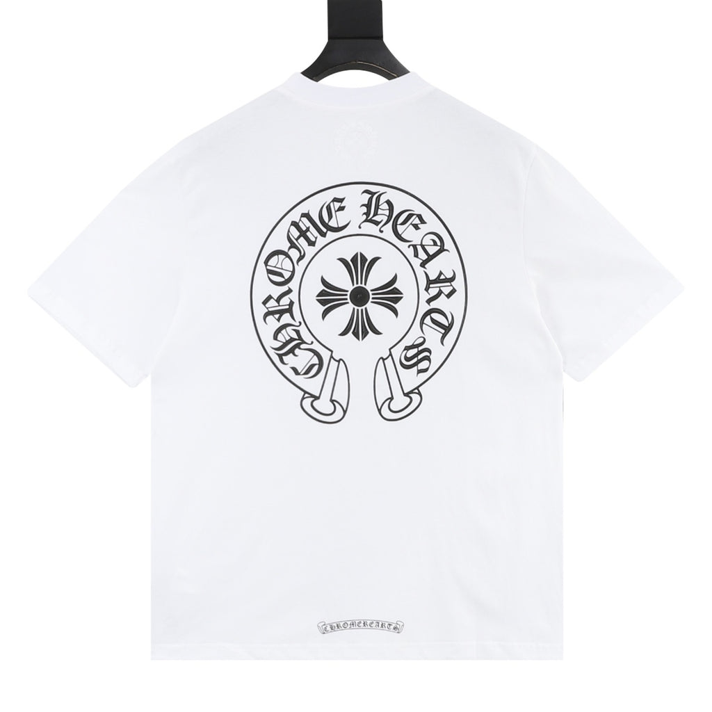 Chrome Hearts Horseshoe Cross Print T-Shirt