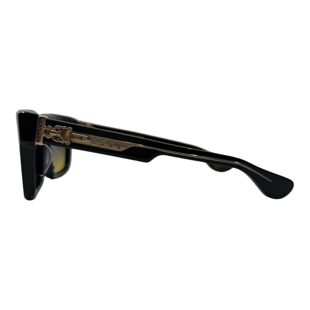 Chrome Hearts Box Officer Sunglasses Black Gold
