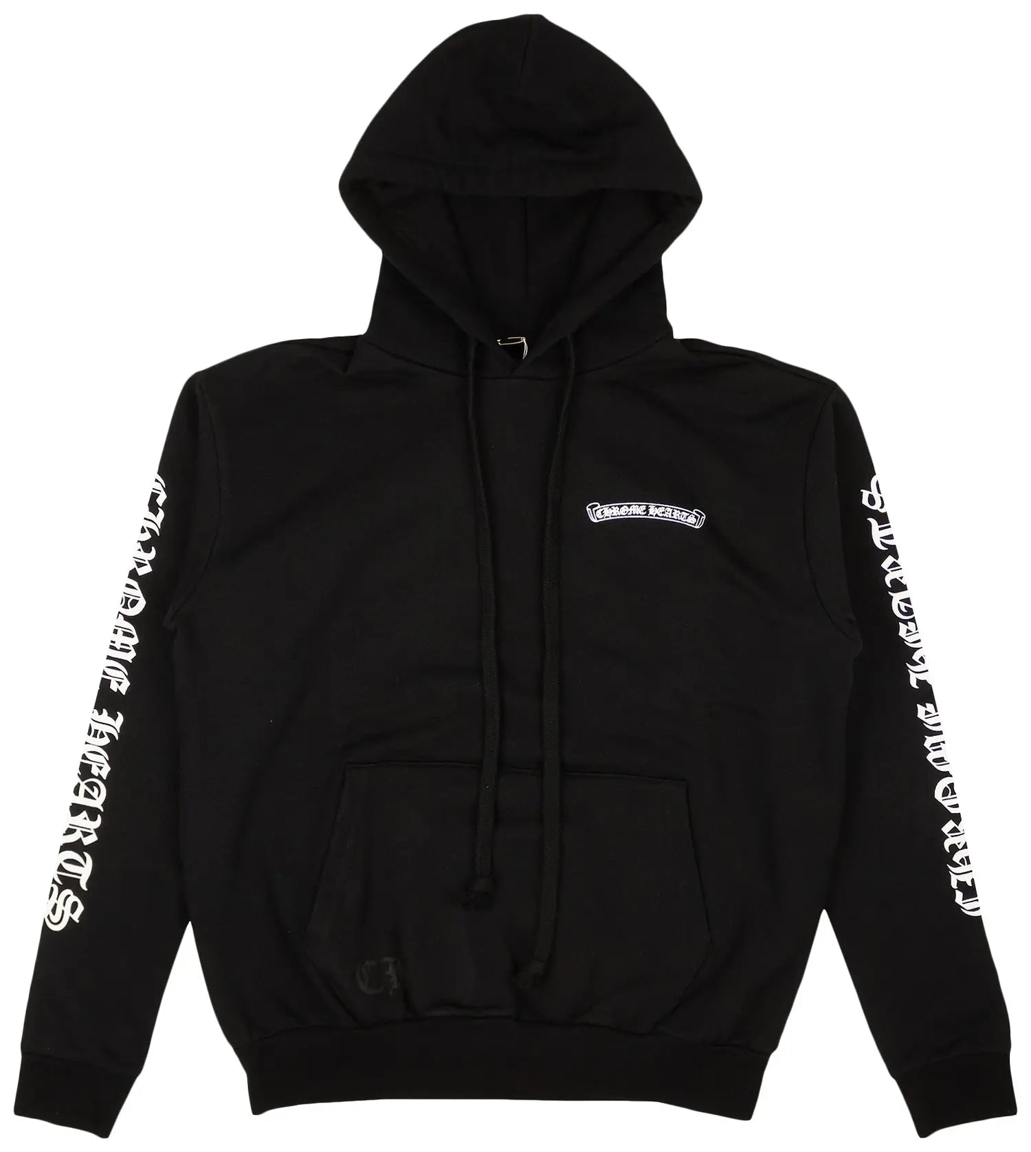 Chrome Hearts Scroll Logo Hoodie Black