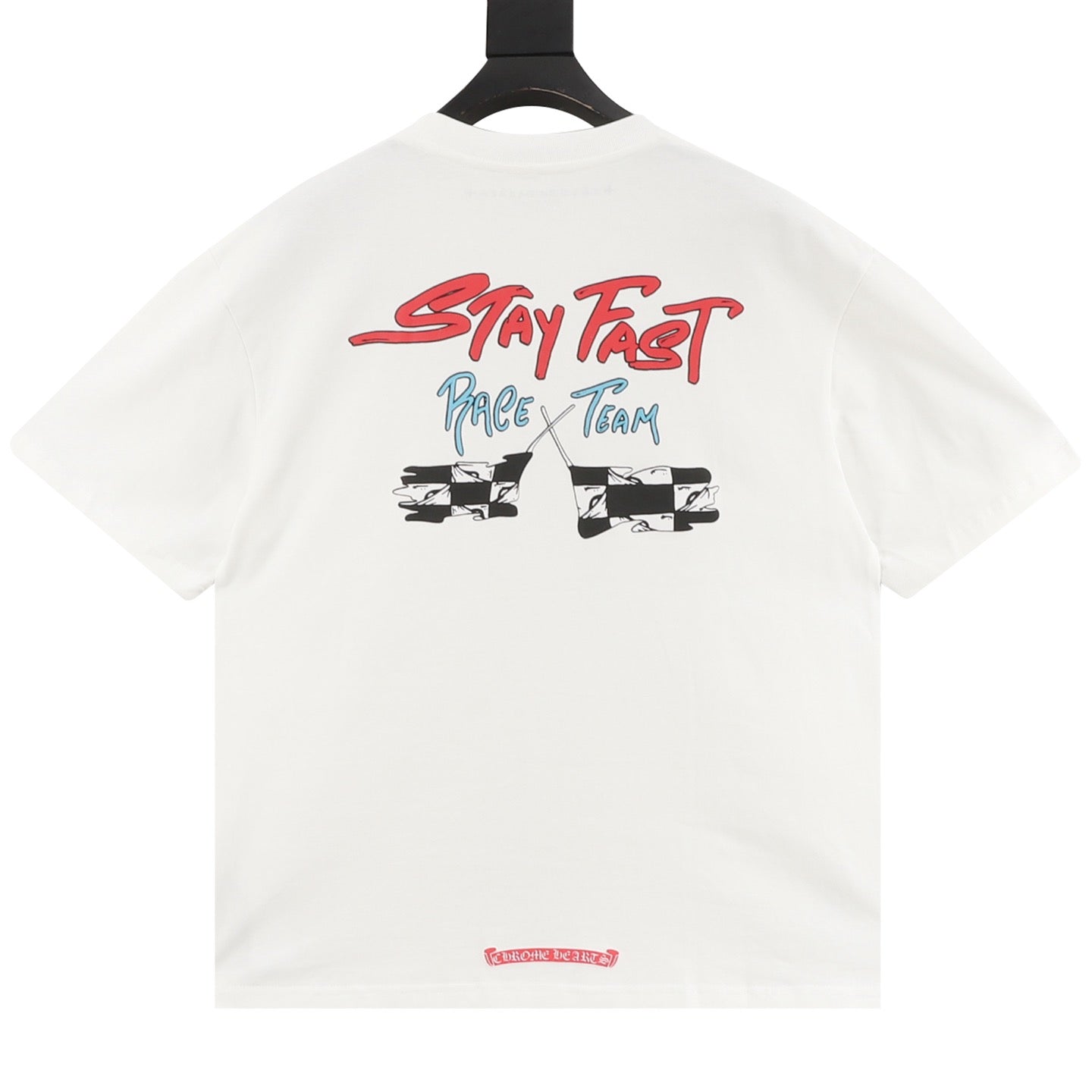 Chrome Hearts Pink Graffiti Print T-Shirt