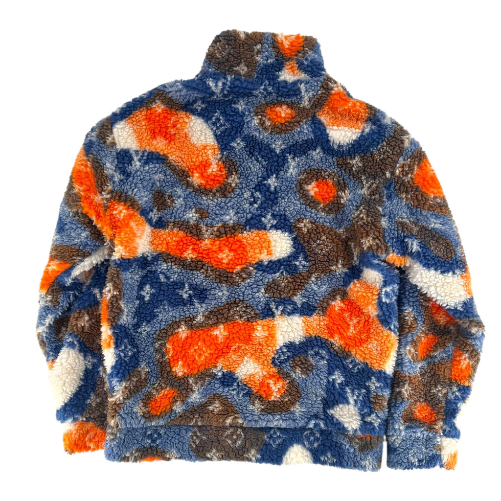 Louis Vuitton Jacquard Camo Fleece Jacket Blue/Orange/White