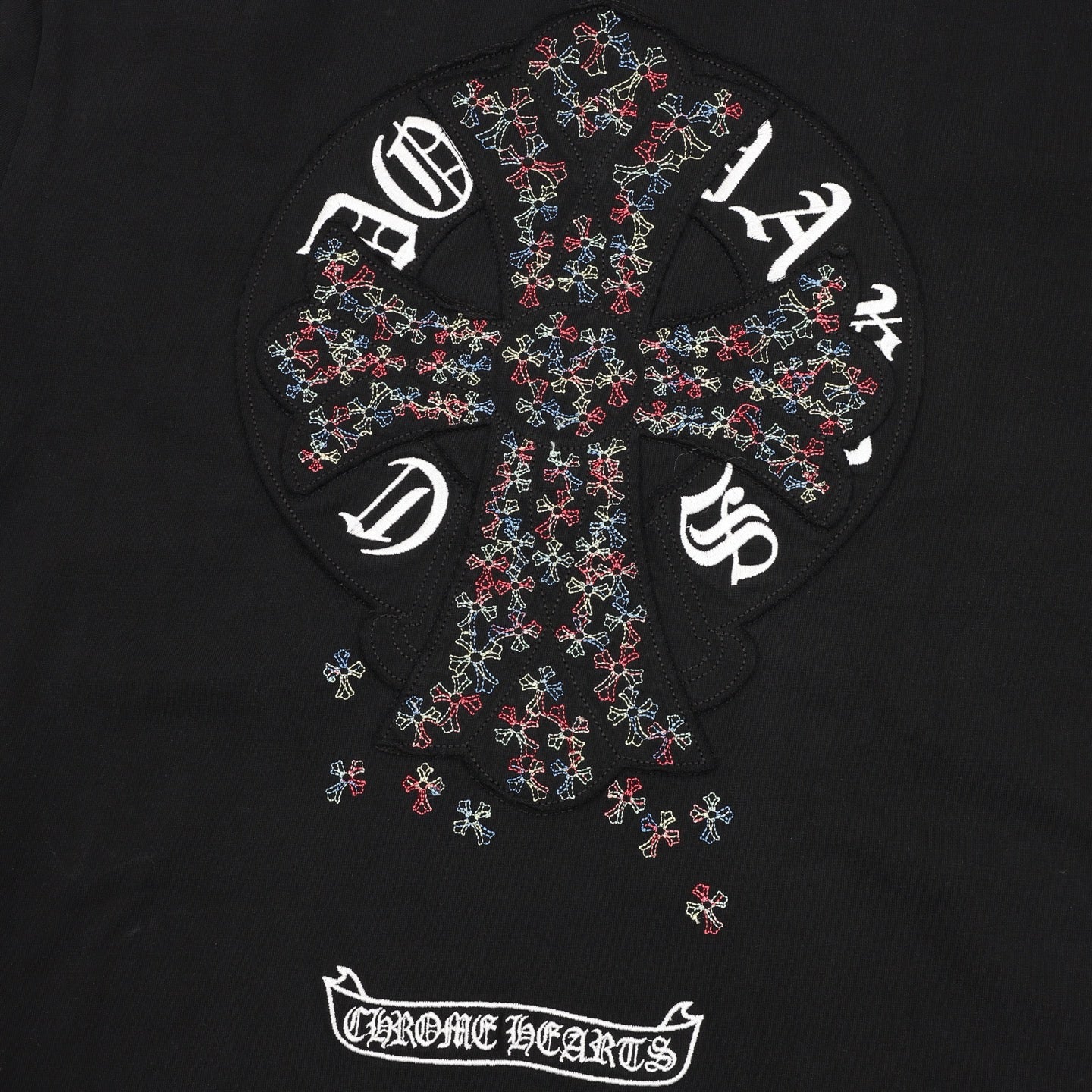 Chrome Hearts Colorful Cross-Stitch T-Shirt