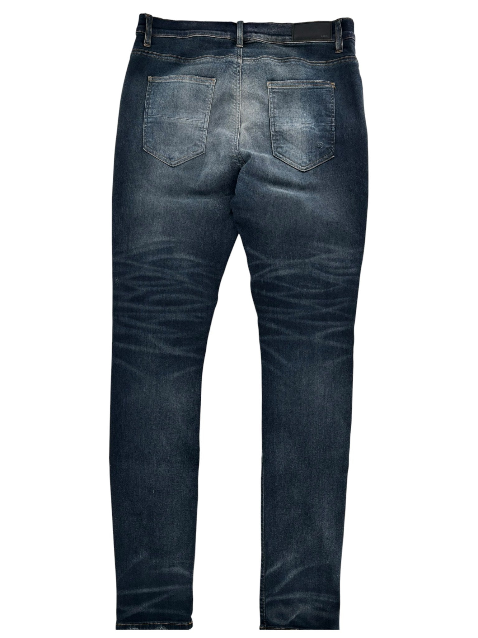 Amiri MX1 Leather Patch Jeans Deep Indigo/Black