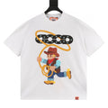 GOODBRAND Year of the Horse Foamed Denim Rhinestone Short-Sleeve T-Shirt