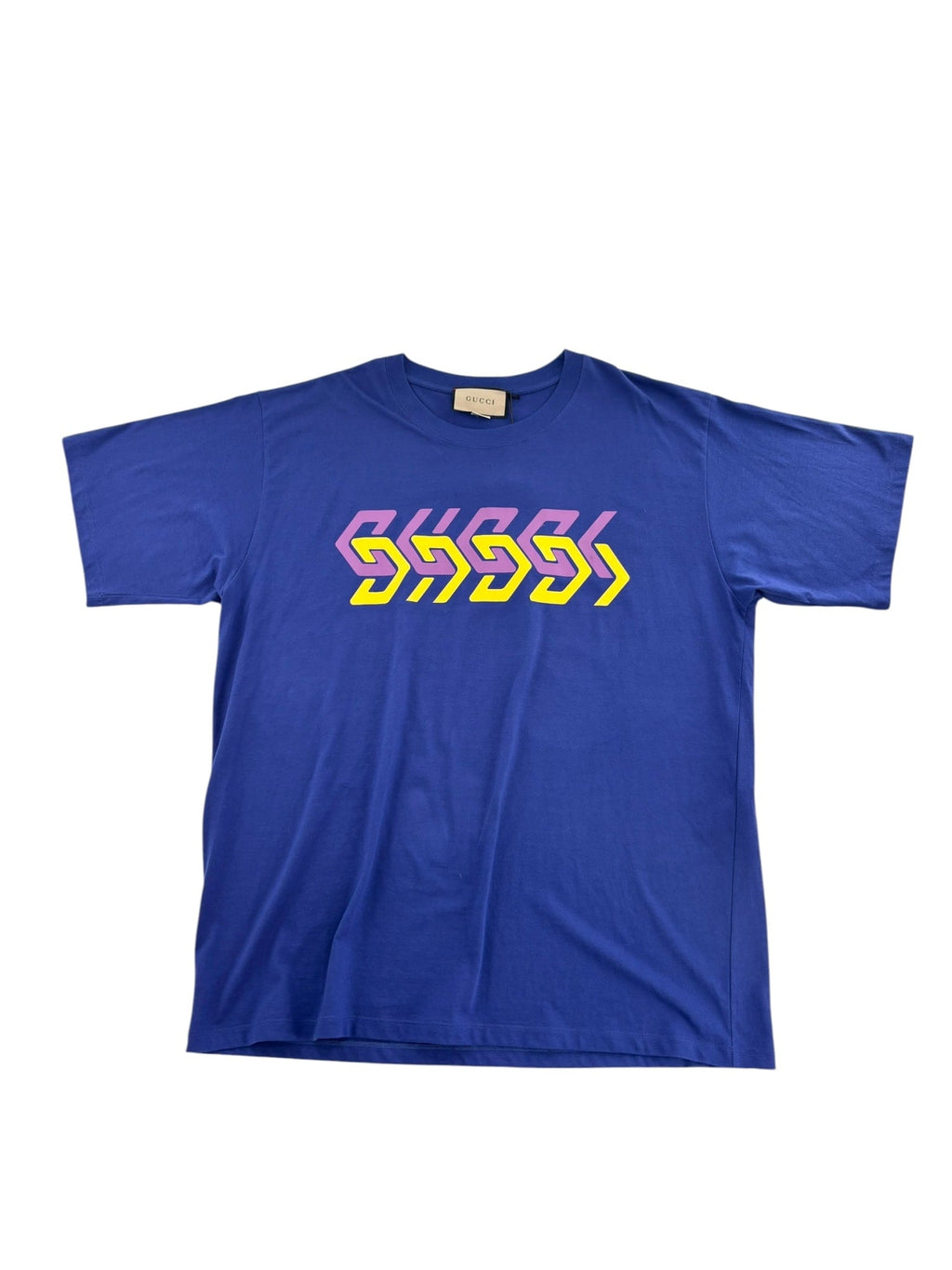 Gucci Mirror Logo Tee Blue