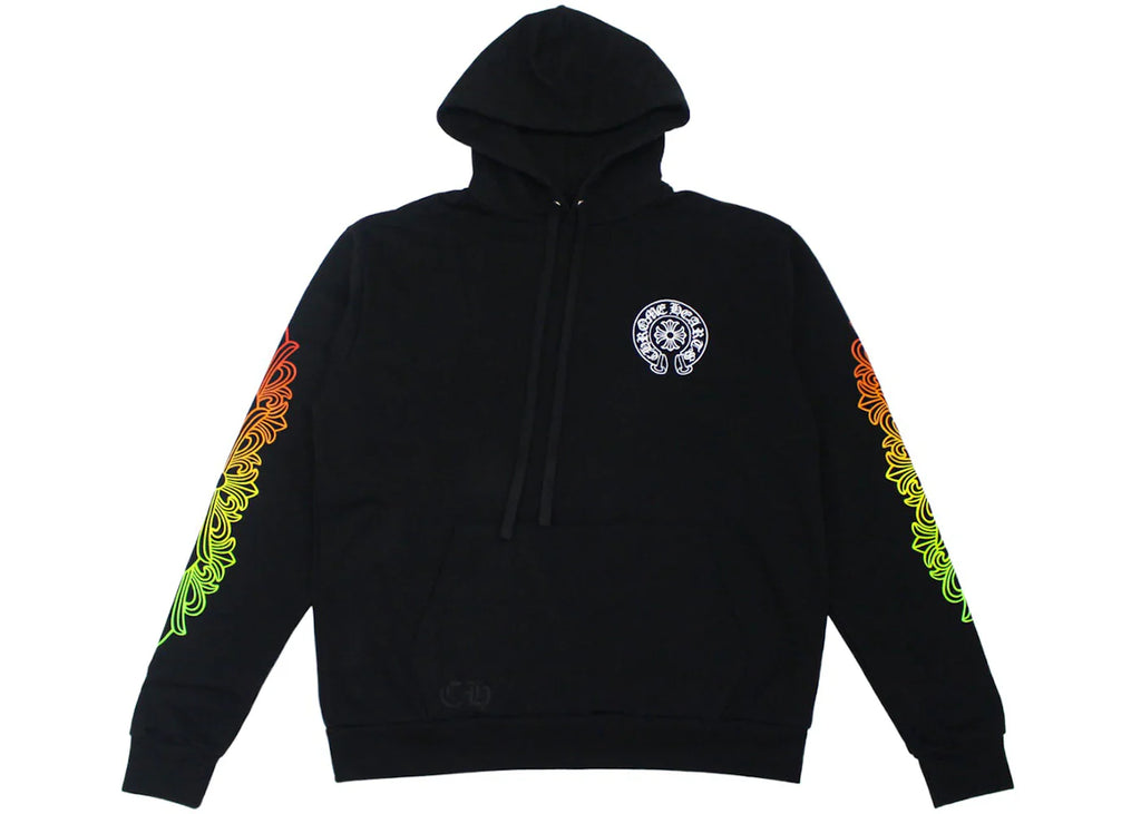 Chrome Hearts Floral Sleeve Gradient Made In Hollywood Hoodie Black/Gradient