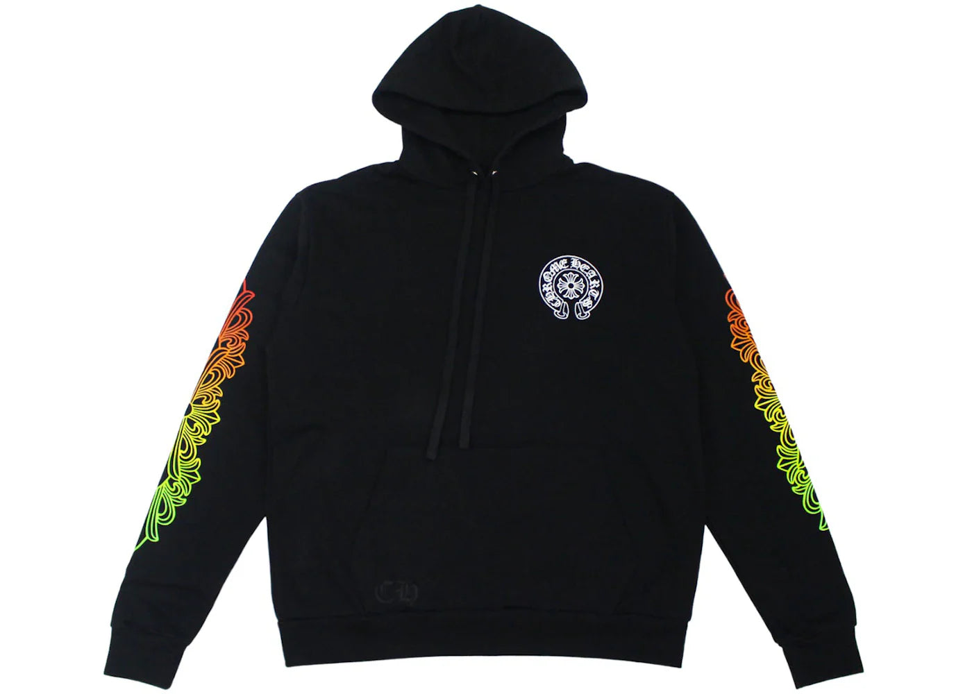 Chrome Hearts Floral Sleeve Gradient Made In Hollywood Hoodie Black/Gradient