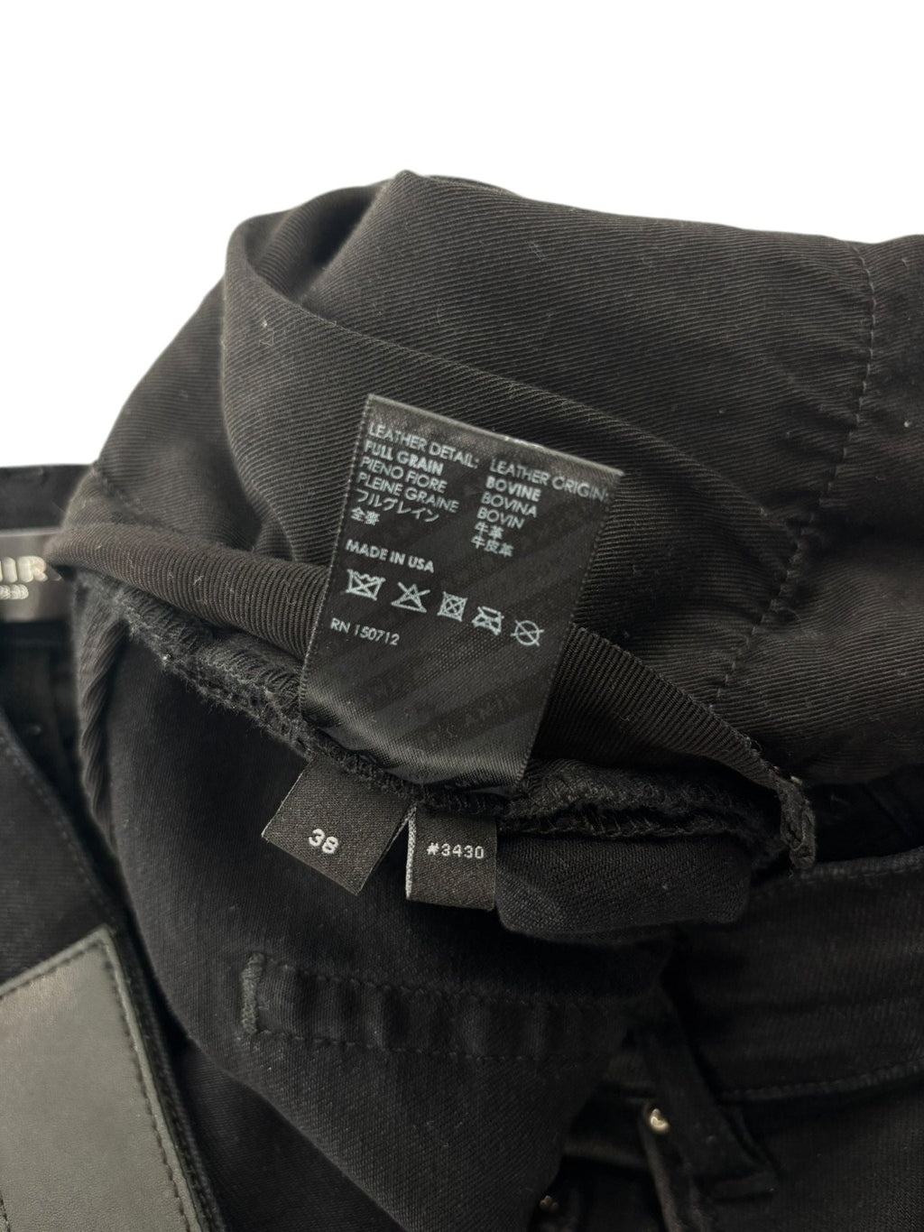 Amiri Camo Bone Jeans Aged Black
