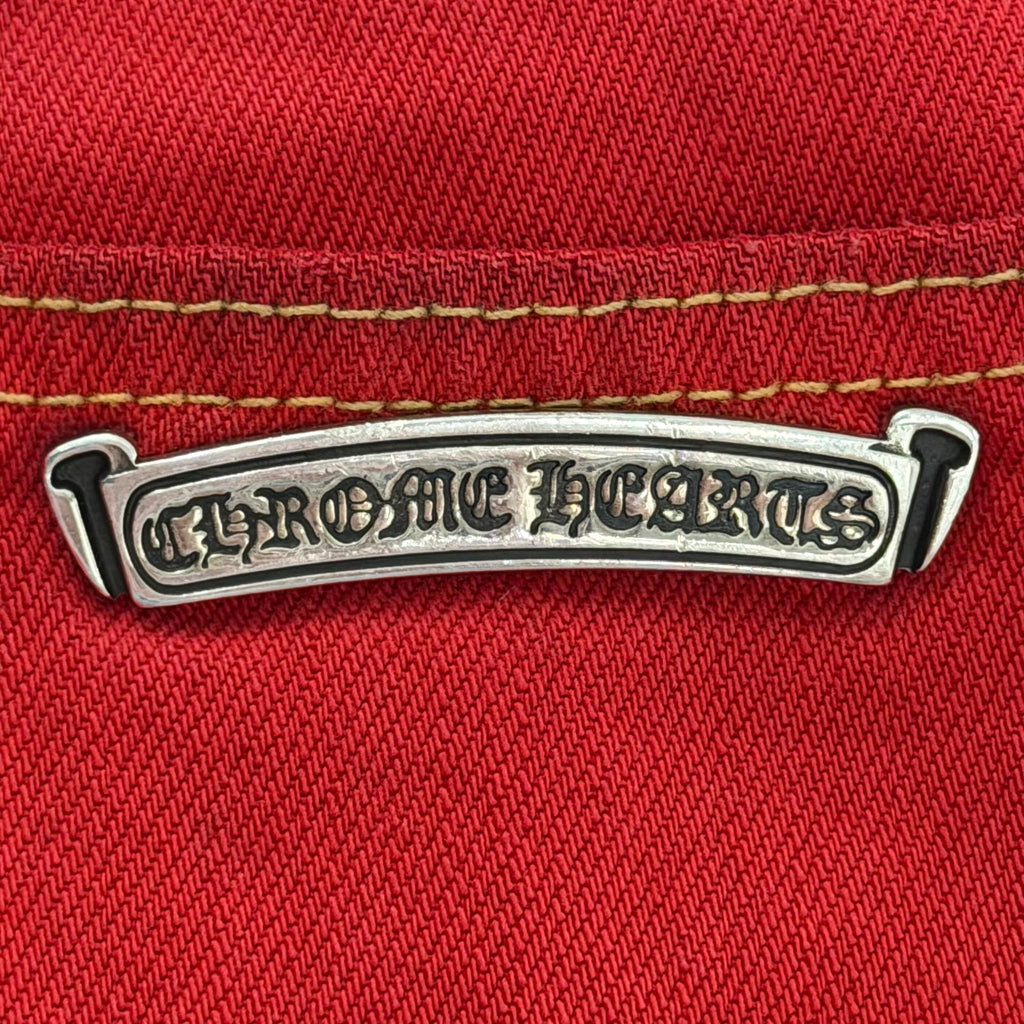 Chrome Hearts 16 Patch Jeans Red