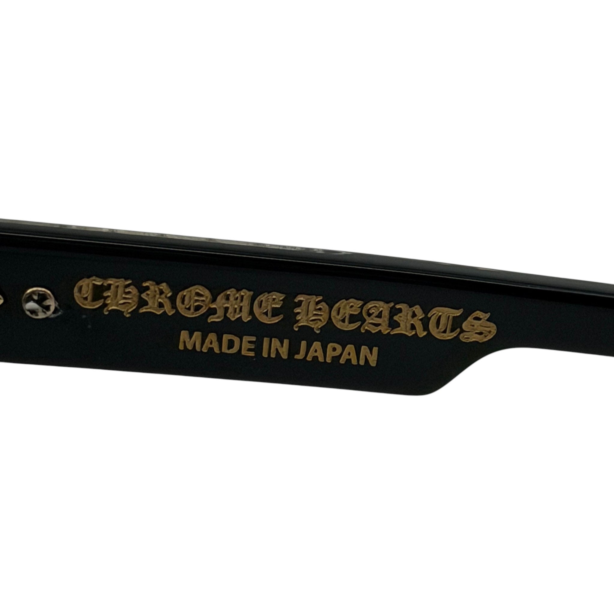 Chrome Hearts Box Officer Sunglasses Black Gold
