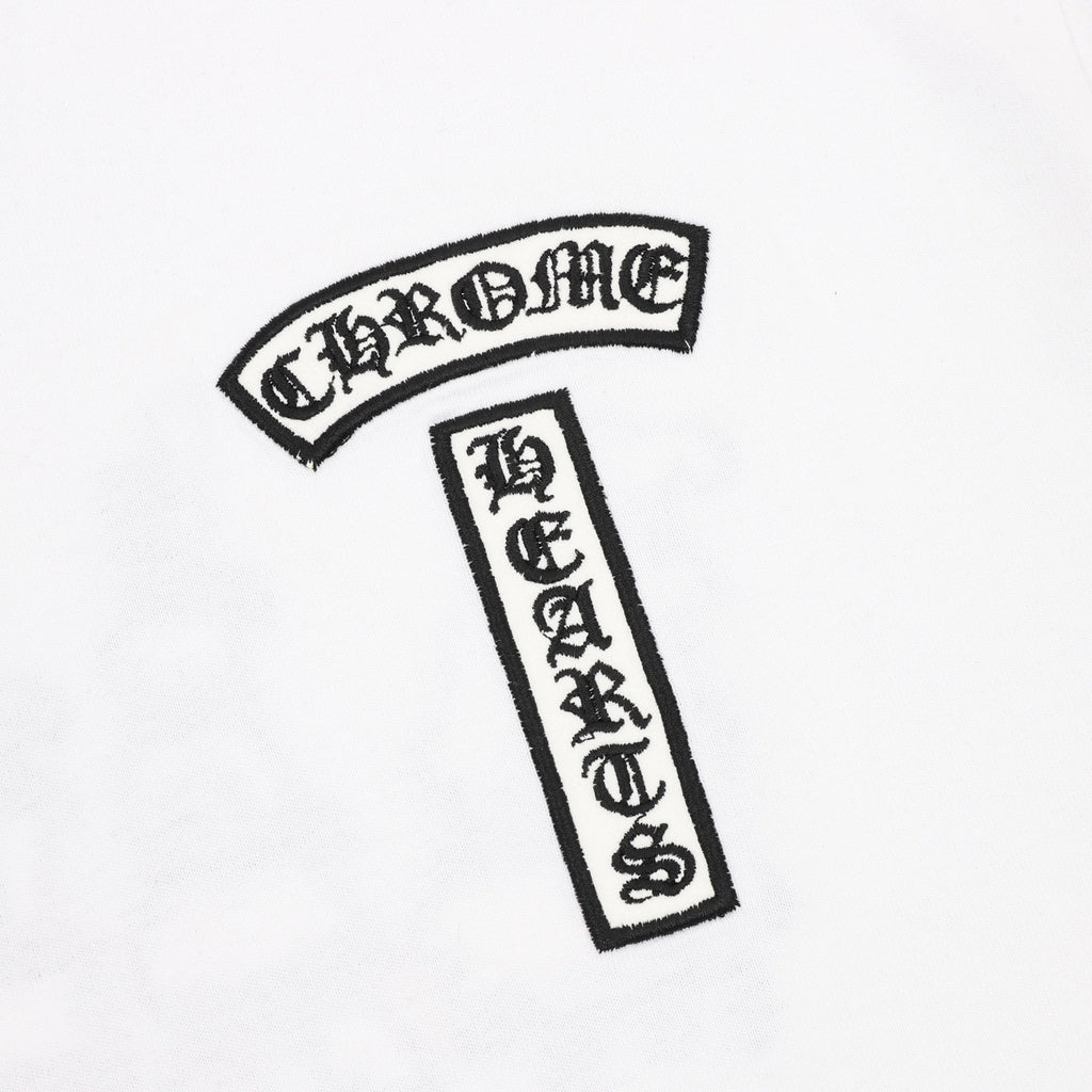 Chrome Hearts Front and Back Embroidered Crewneck T-Shirt