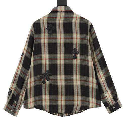 Chrome Hearts Checkered Long-Sleeve Shirt