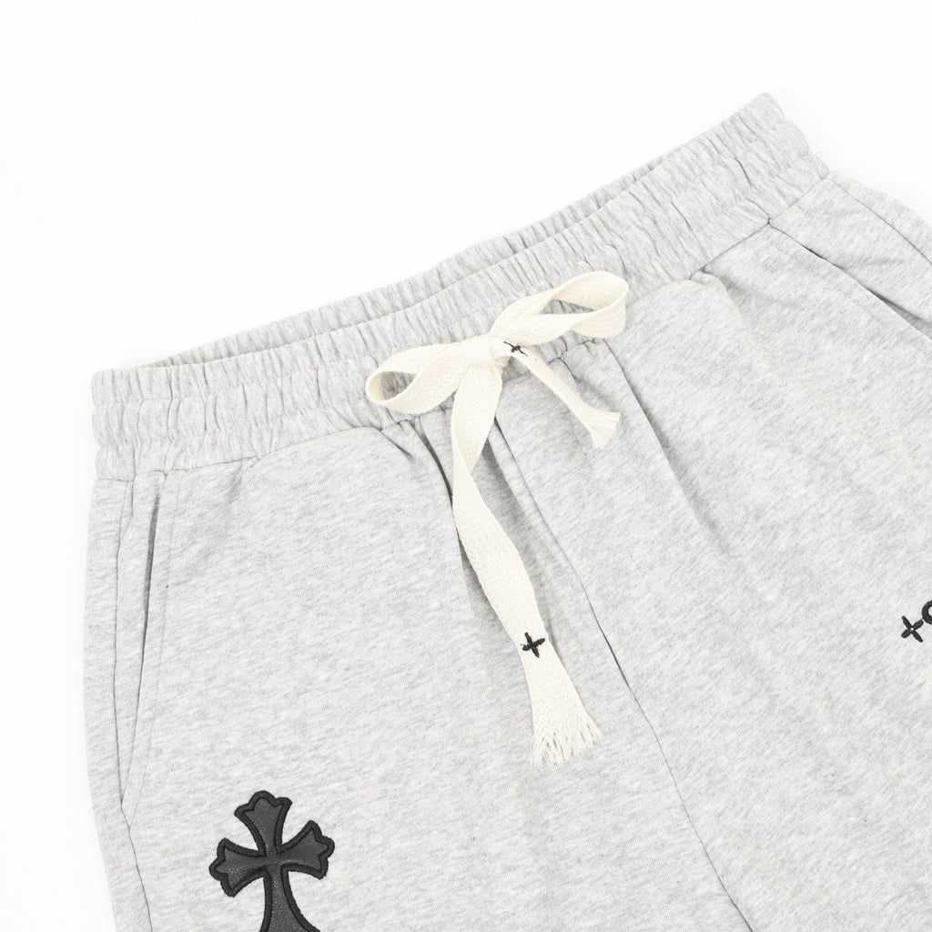 Chrome Hearts Black Shorts with 3D-Printed Embroidered Patches