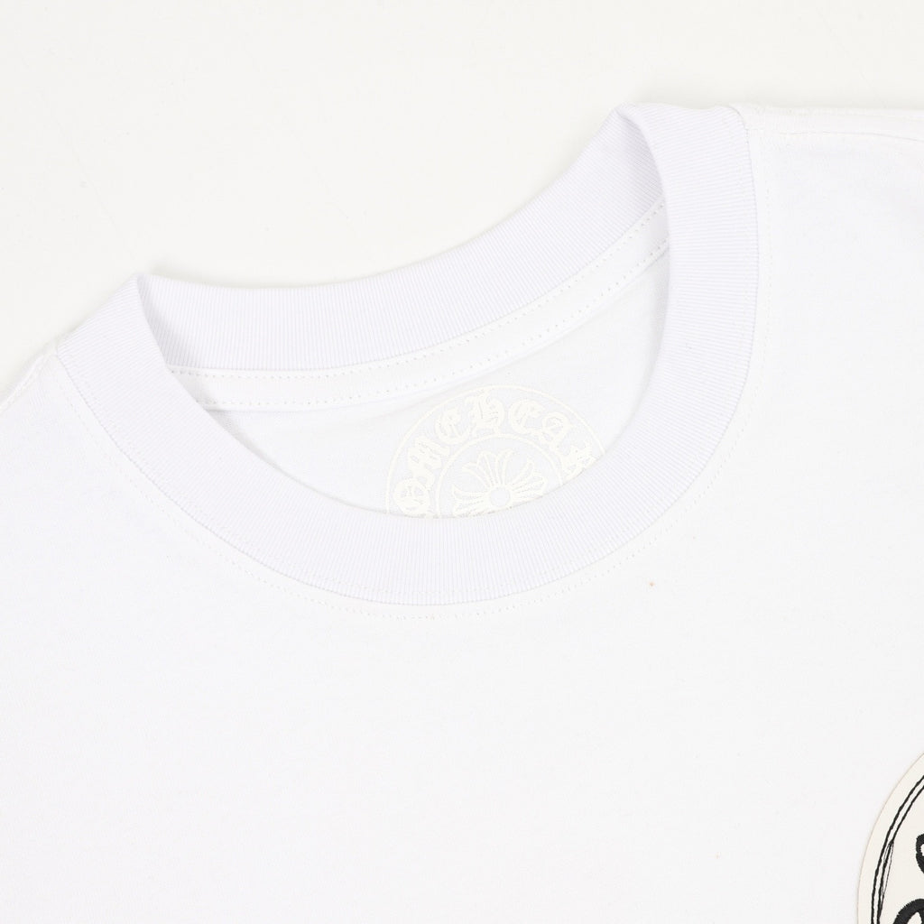 Camiseta de cuello redondo con cruz sánscrita Chrome Hearts