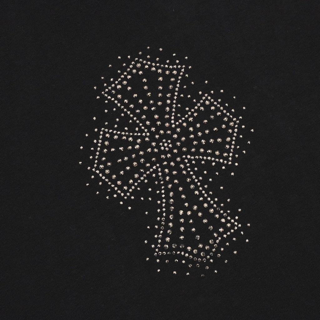 Chrome Hearts Diamond-Studded Cross T-Shirt
