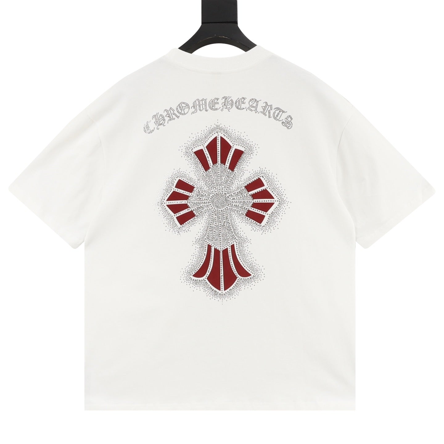 Chrome Hearts Diamond-Studded Cross T-Shirt