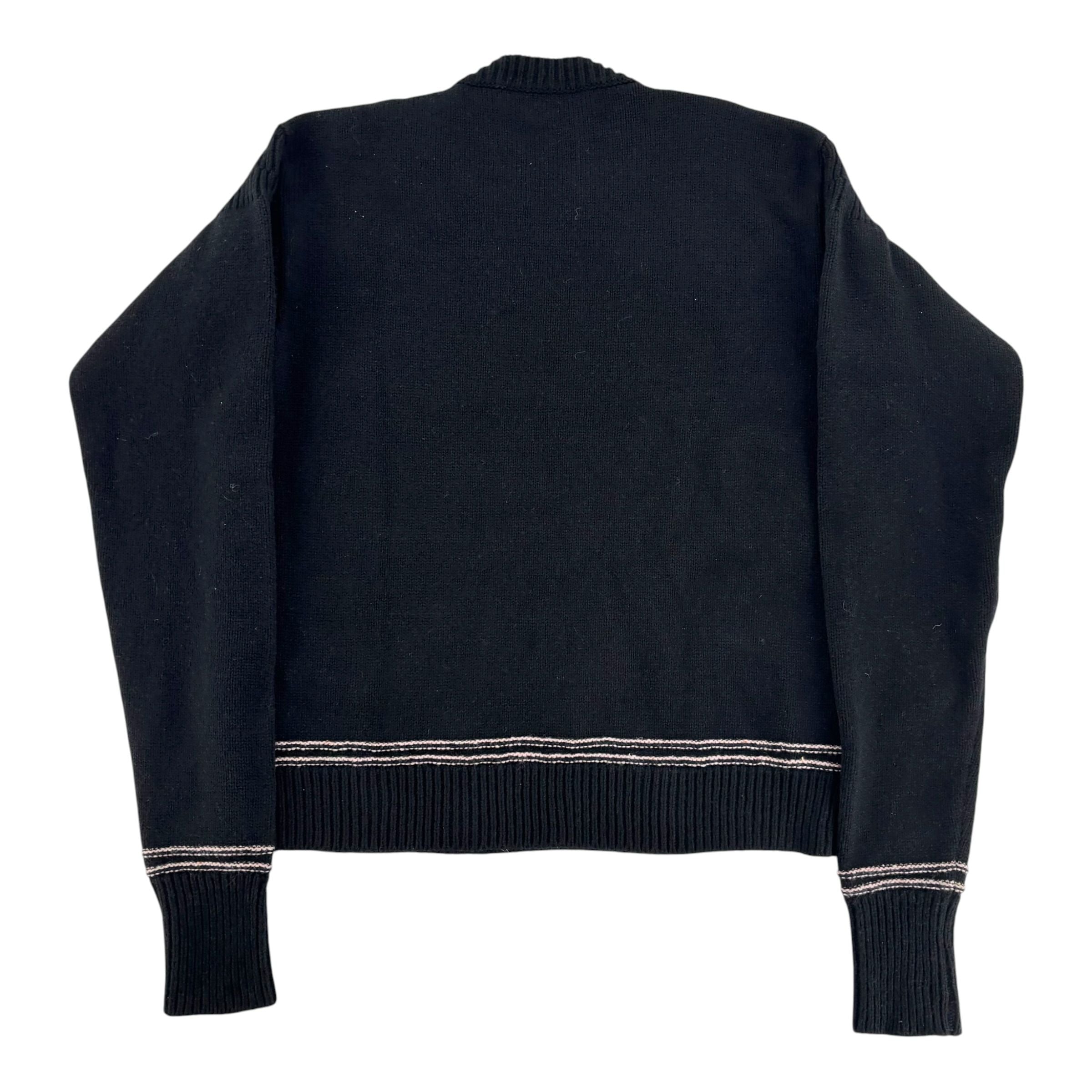 Marni Intarsia Wool Sweater Black