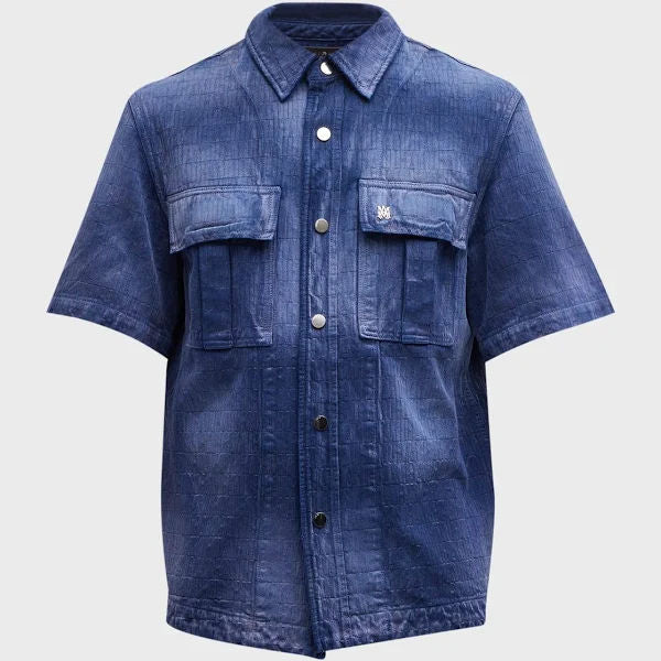 Amiri Jacquard Denim Sport Shirt