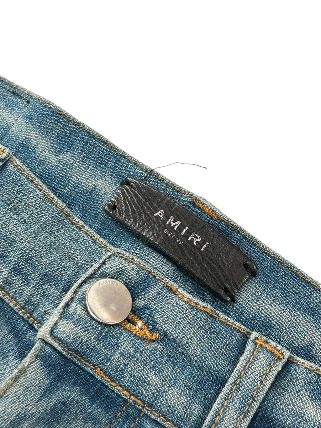 Amiri MX1 Camo Ribbed Denim Blue