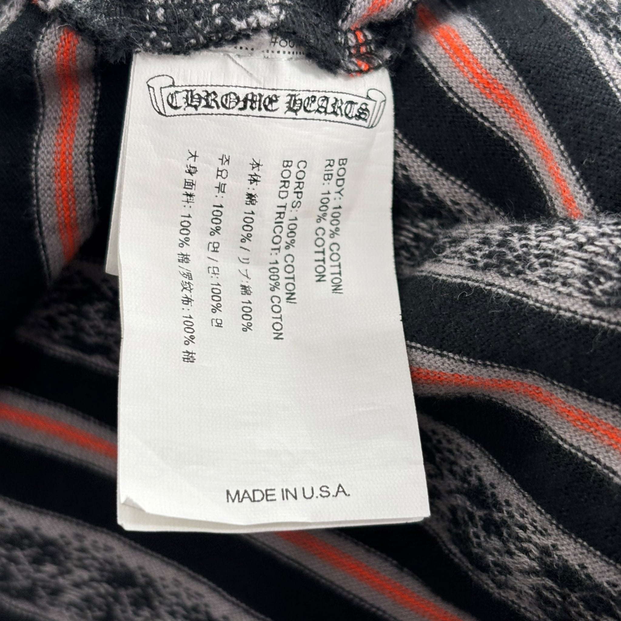 Chrome Hearts Matty Boy Stripe Polo Longsleeve