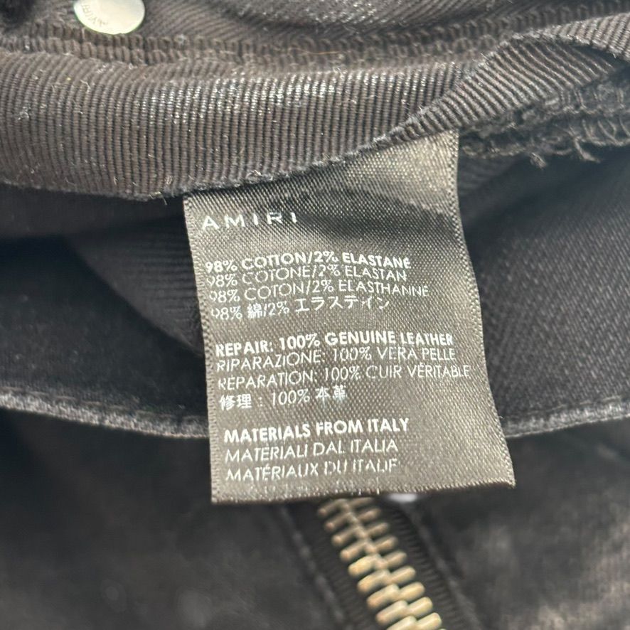 Amiri MX1 Zipper Denim Black