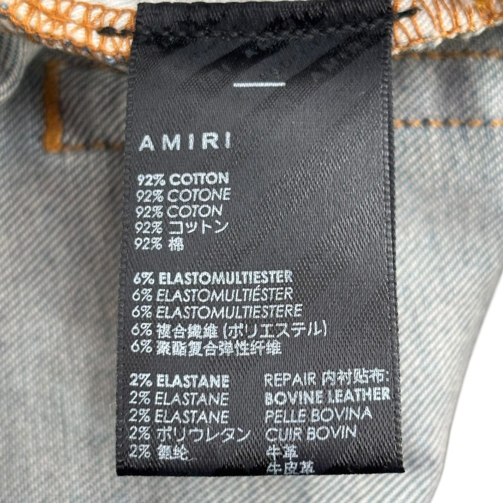 Amiri Camouflage Bone Distressed Jeans