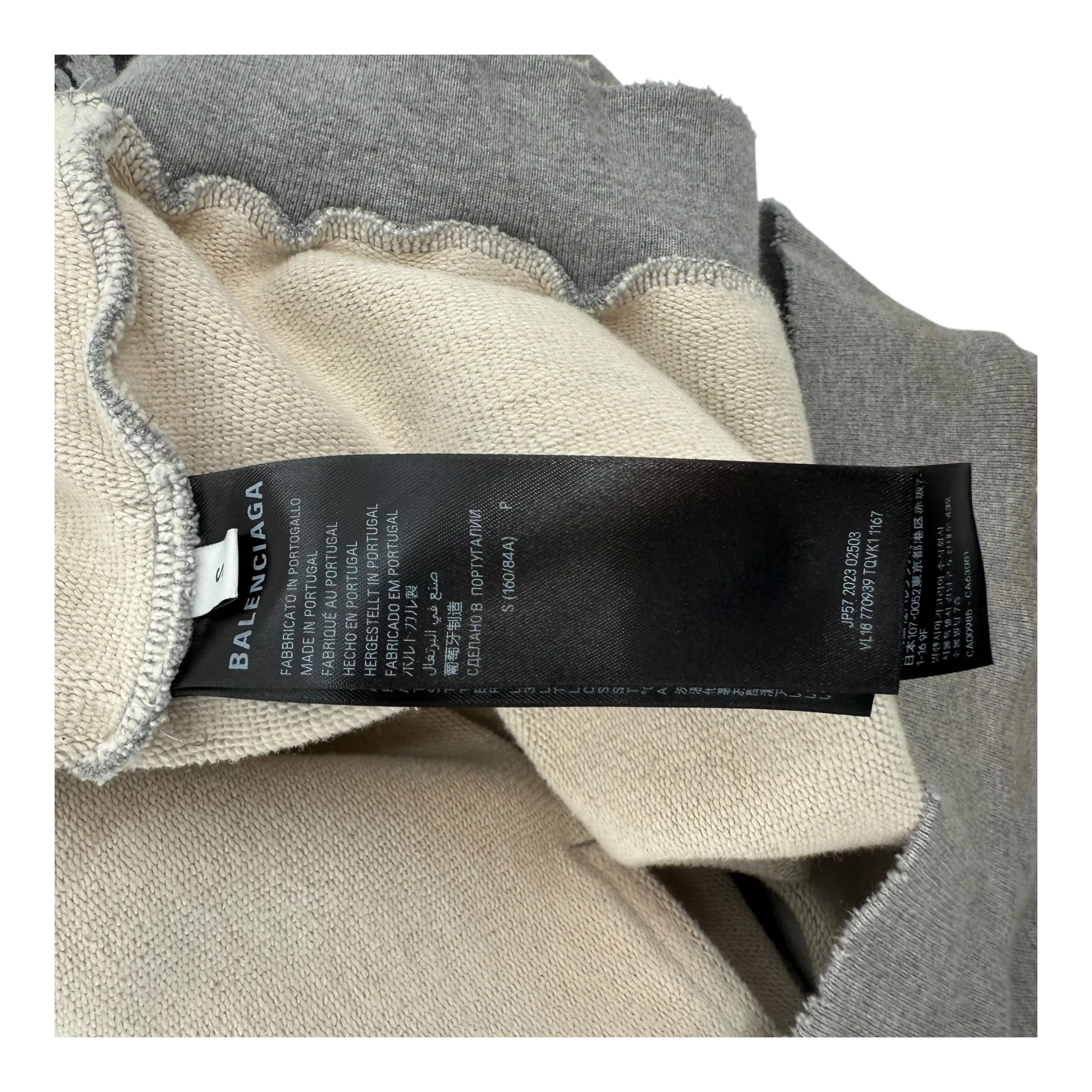 Balenciaga Tattoo Zip-Up Hoodie Grey