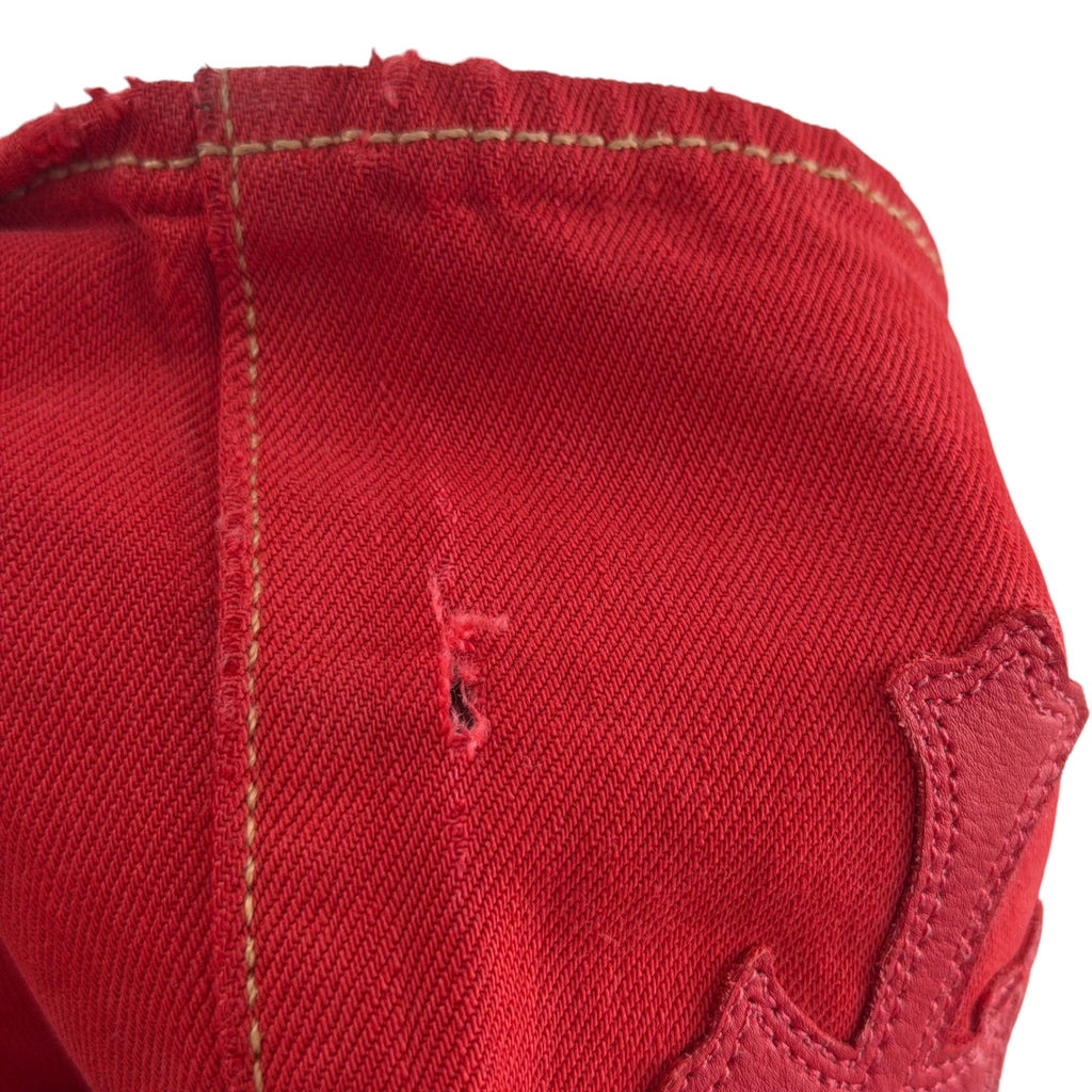Chrome Hearts 16 Patch Jeans Red
