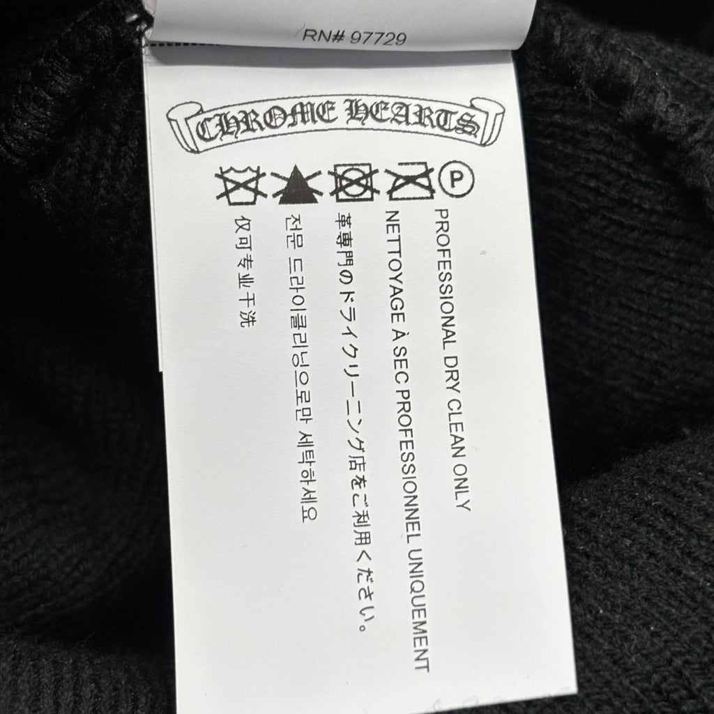 Chrome Hearts Embroidered CH Logo Beanie Black