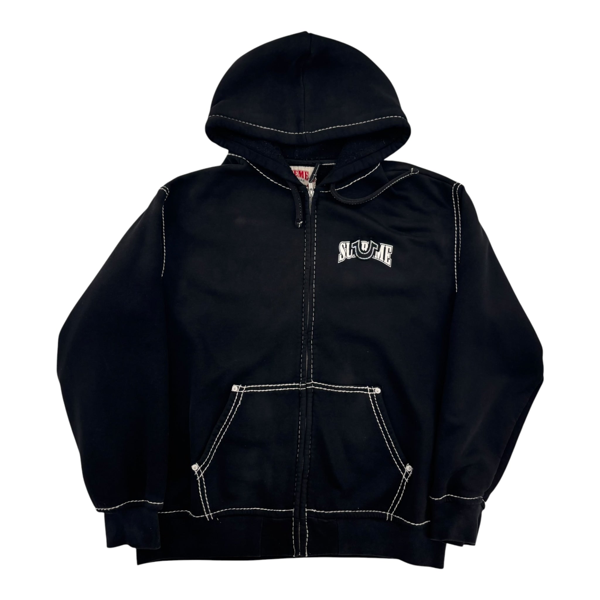 Supreme True Religion Zip Up Hooded Sweatshirt (FW25) Black