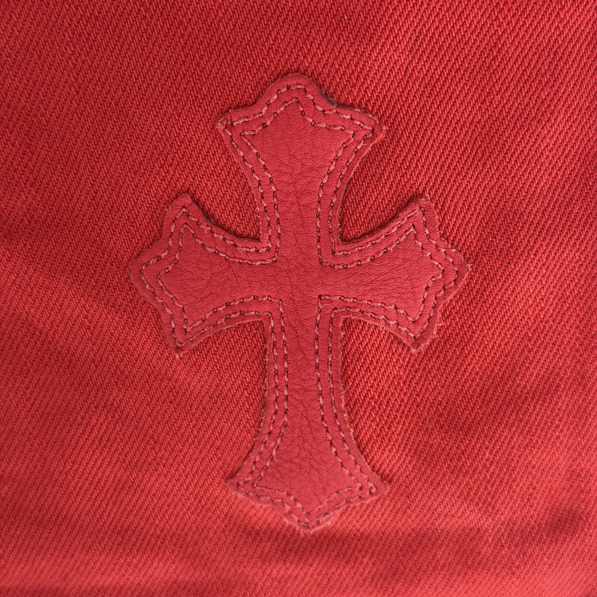 Chrome Hearts 16 Patch Jeans Red