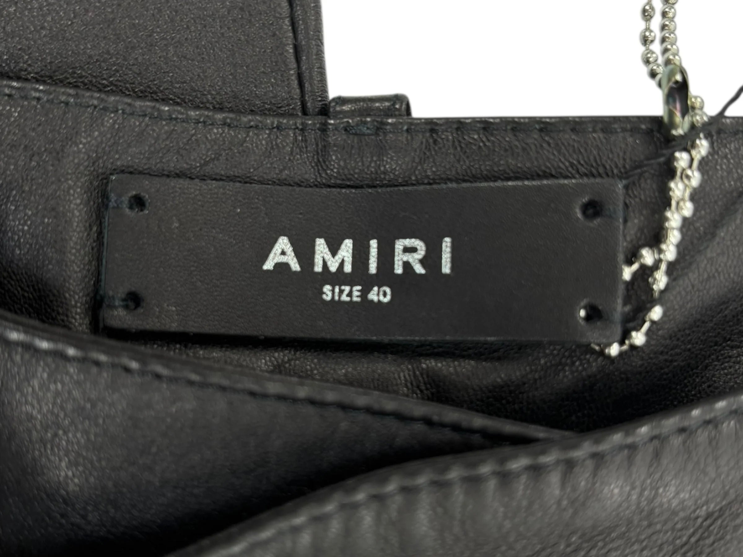 Amiri Leather Flared Pants "Black"