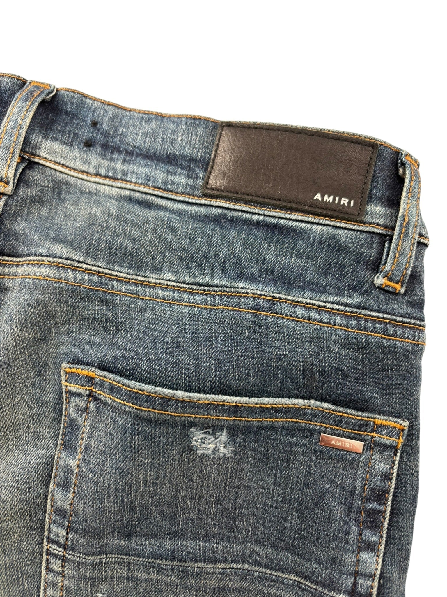 Amiri Bandana Artpatch Jeans Blue