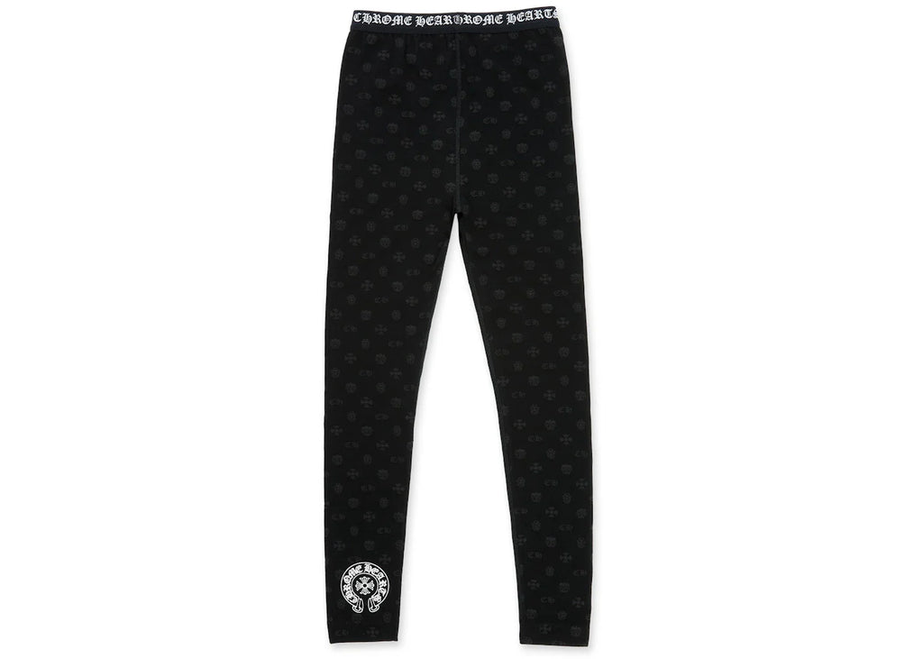 Chrome Hearts Logo Leggings Black/Grey Multilogo