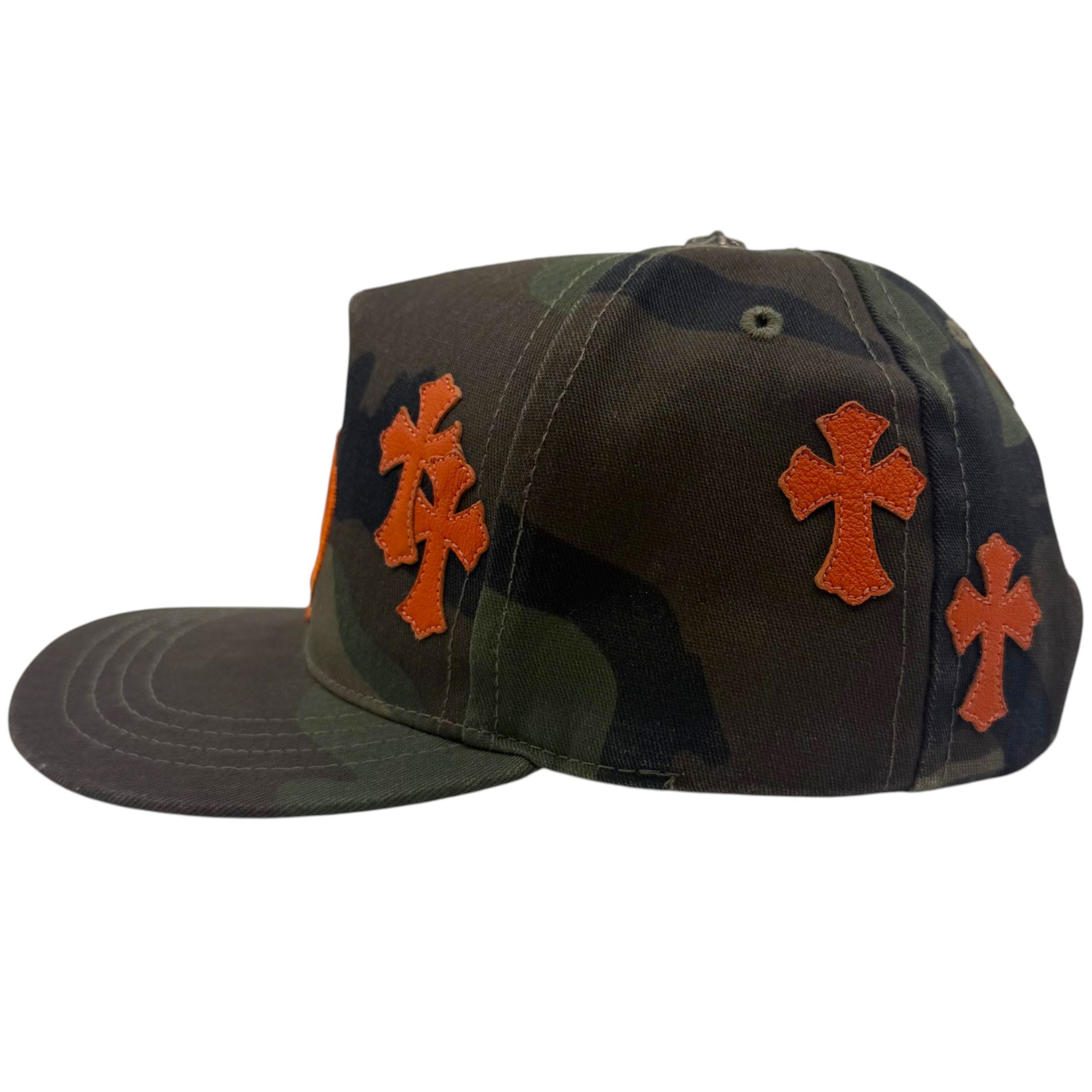 Chrome Hearts Cross Patch Hat Camo Orange