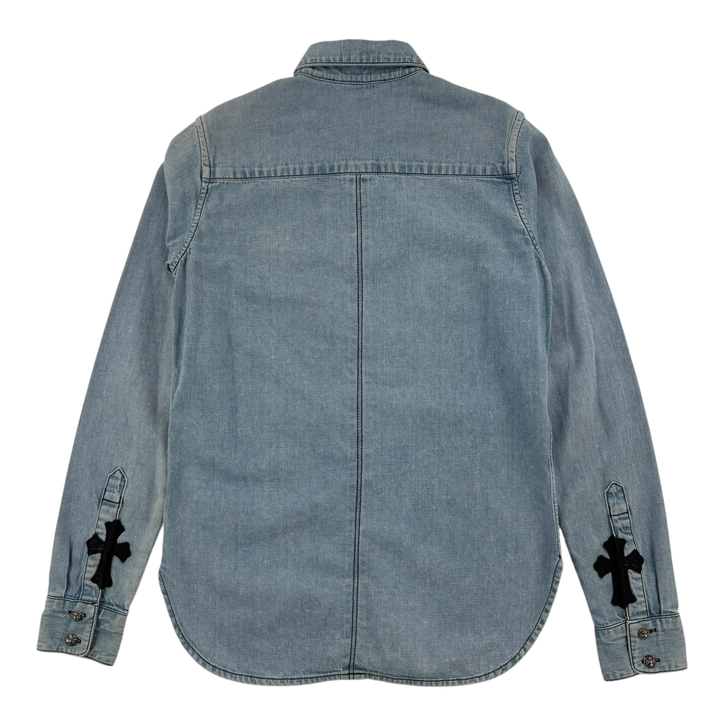Chrome Hearts Patched Denim Shirt