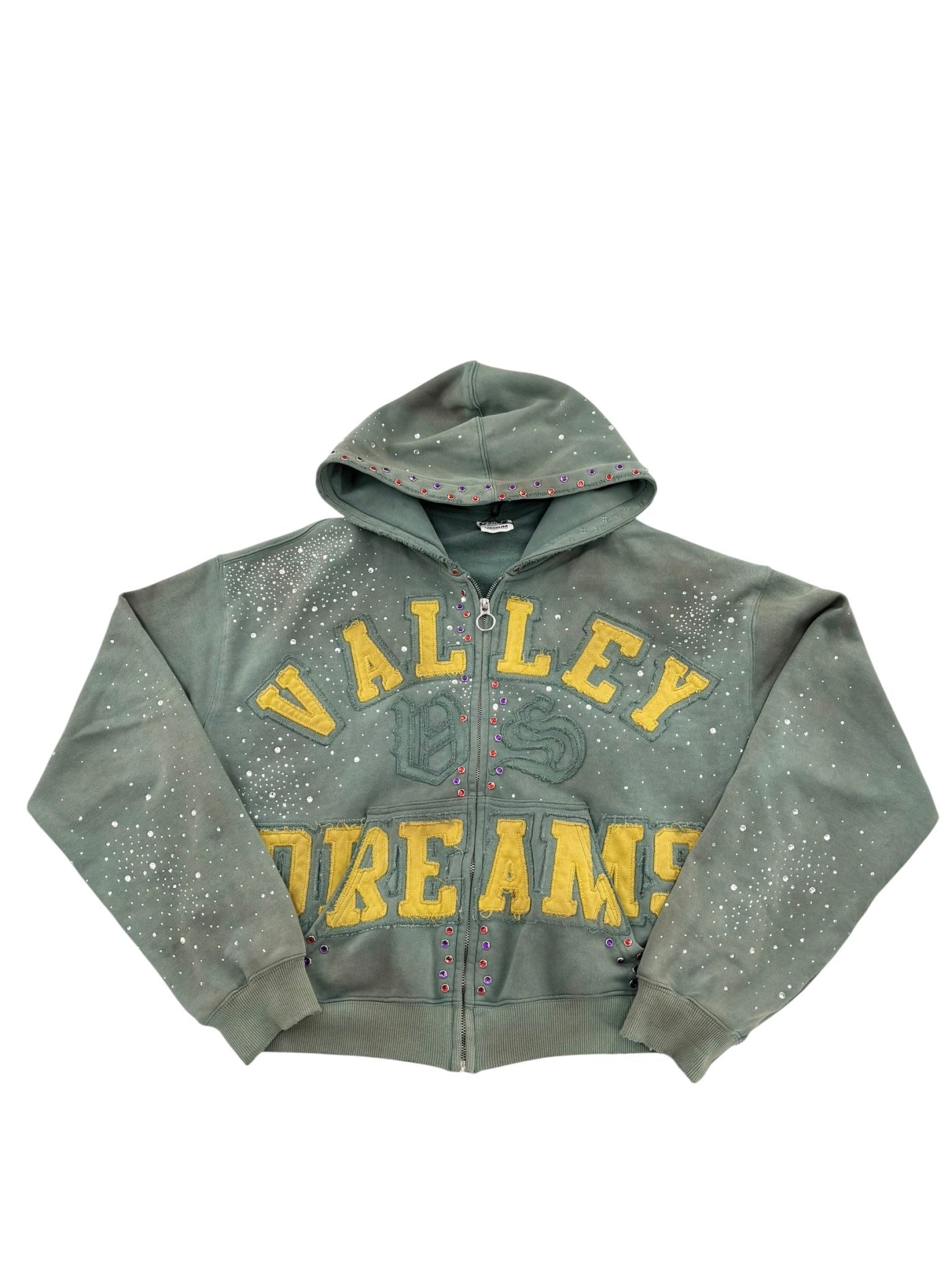 Vale Forever Bank Zip Up Hoodie Dark Mint