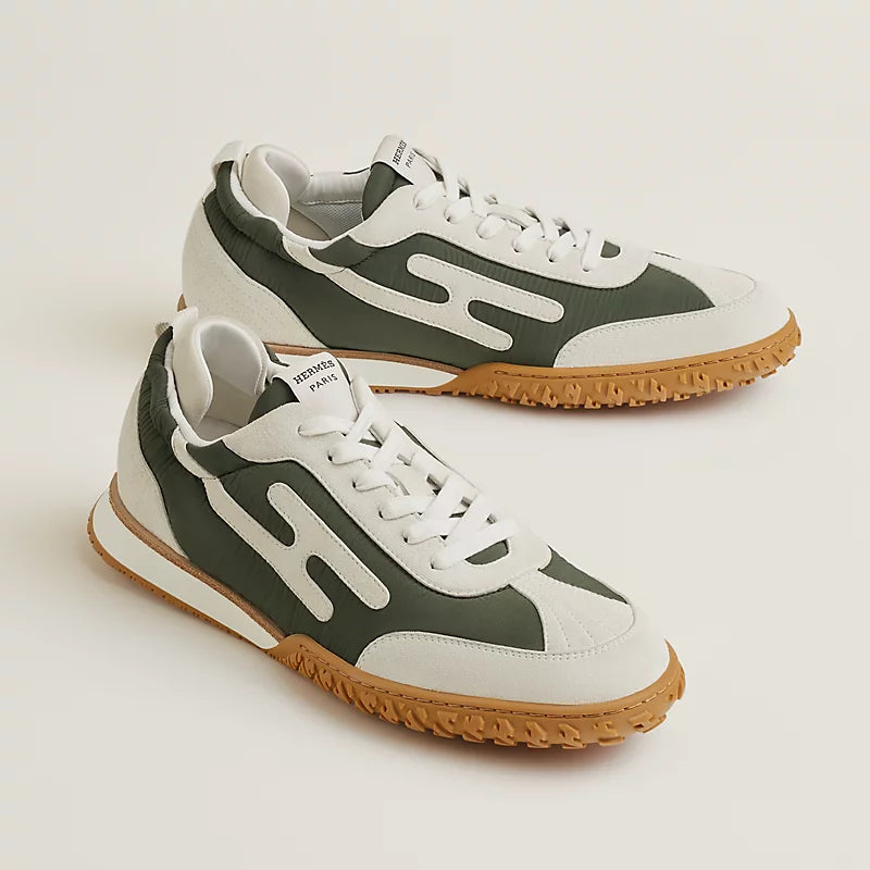 Hermès Jet sneaker Vert Forêt blanc