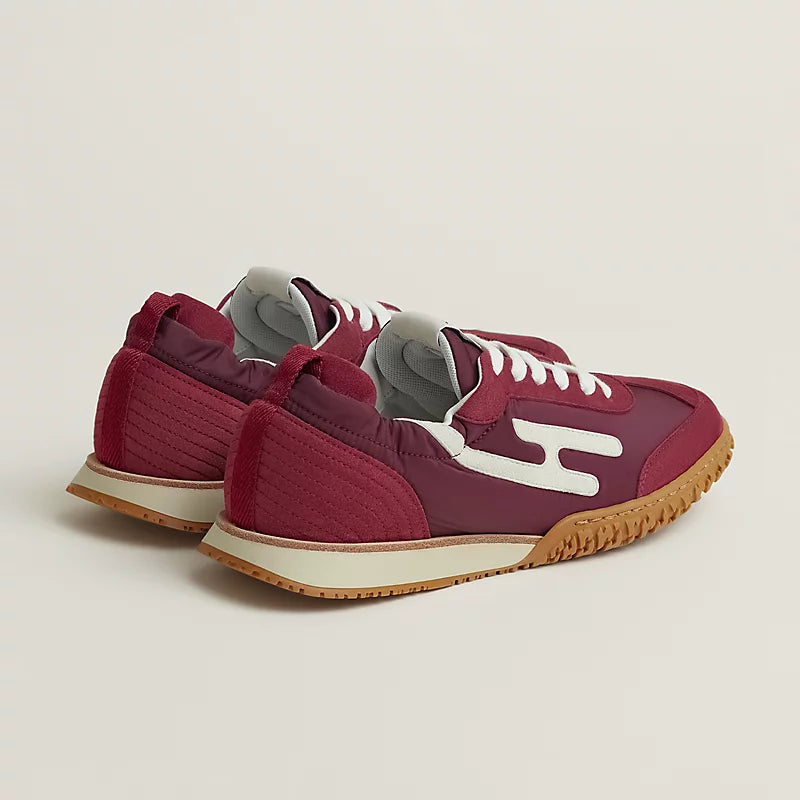 Hermès Jet sneaker Rose Lie De Vin blanc
