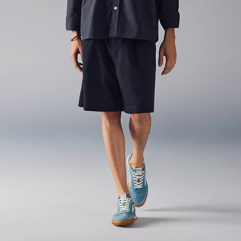 Hermès Jet sneaker Bleu Jean blanc