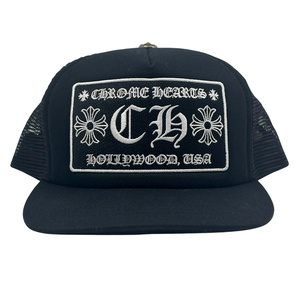 Chrome Hearts CH Hollywood Trucker Hat Black/Black