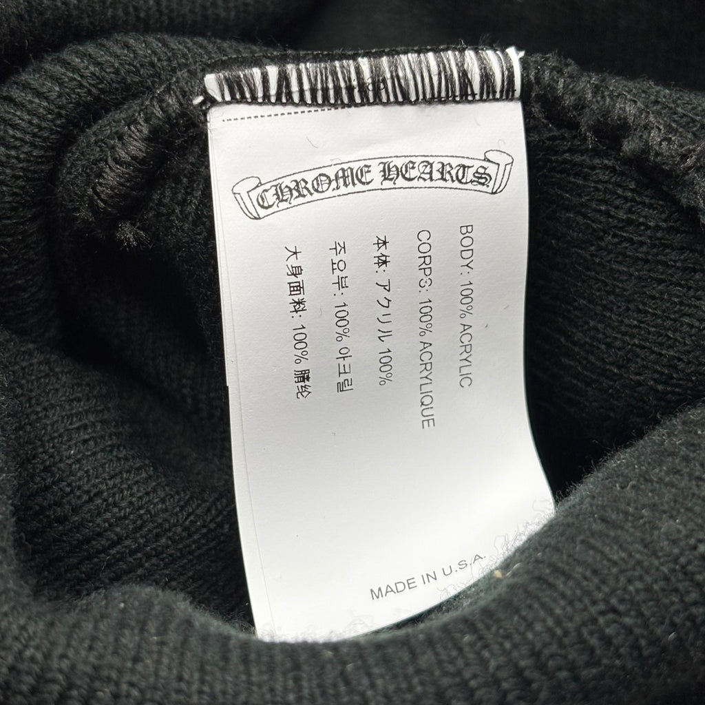 Chrome Hearts Embroidered CH Logo Beanie Black