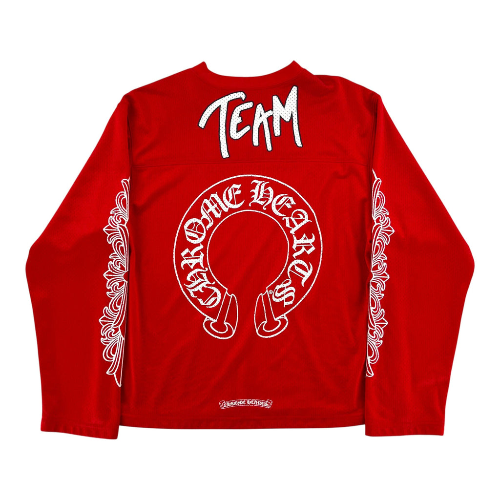 Chrome Hearts Matty Boy Mesh Long Sleeve Jersey Red
