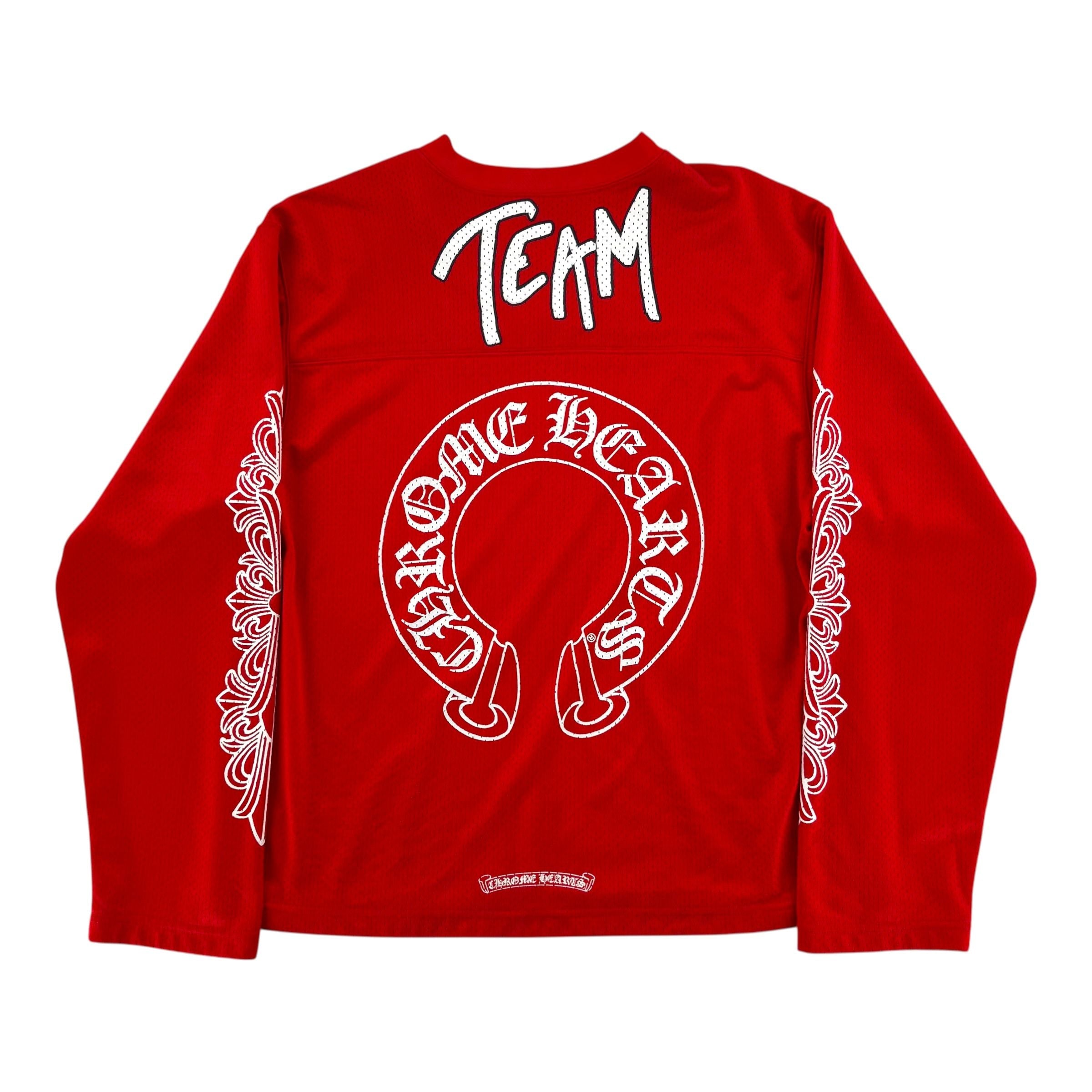Chrome Hearts Matty Boy Mesh Long Sleeve Jersey Red