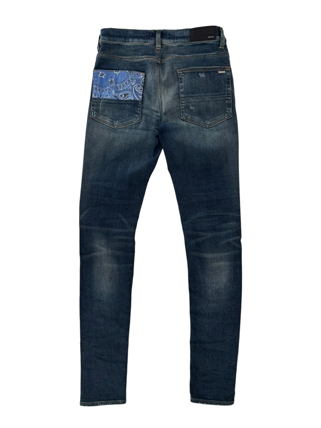 Amiri Bandana Artpatch Jeans Blue