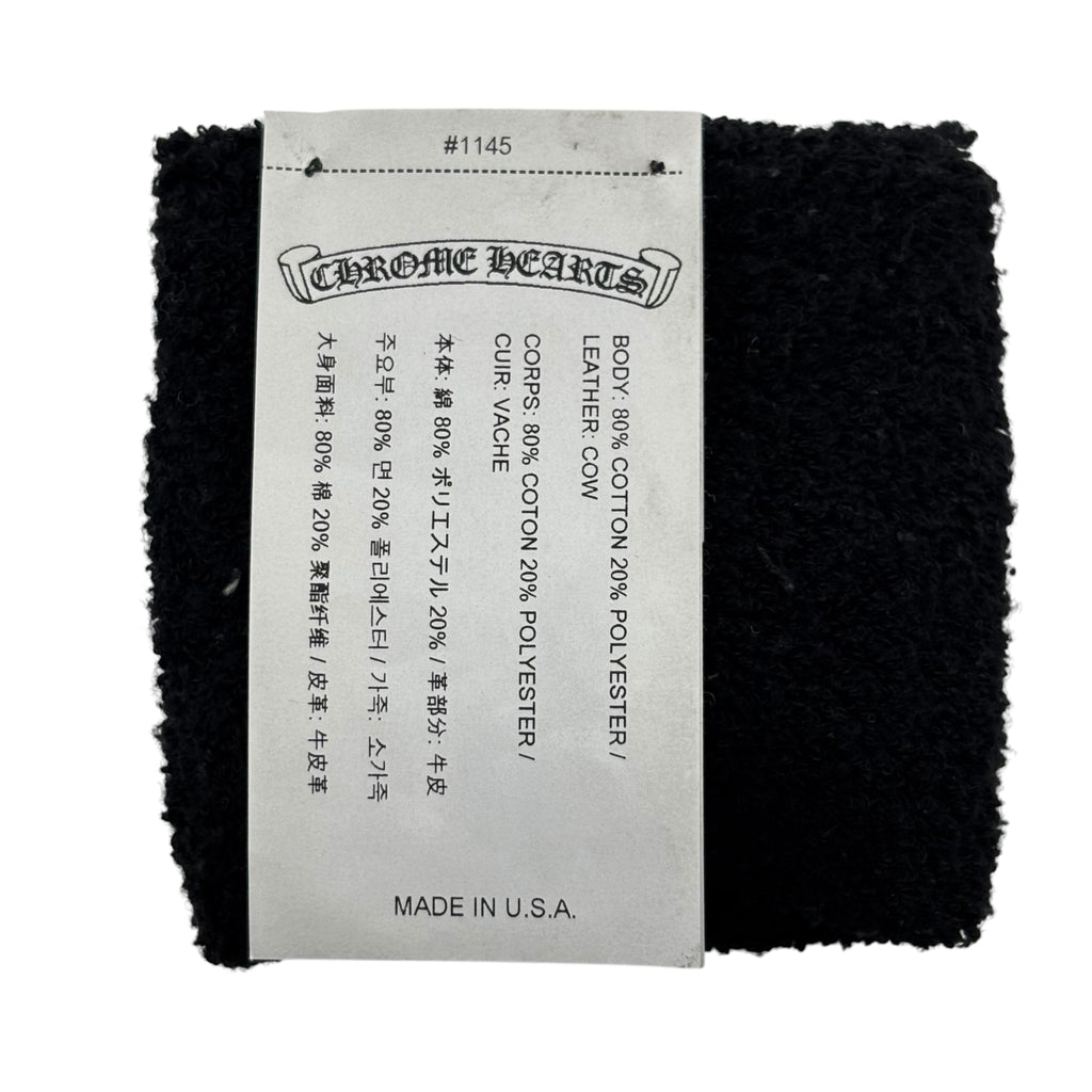 Chrome Hearts Patent Leather Patch Wristbands Black